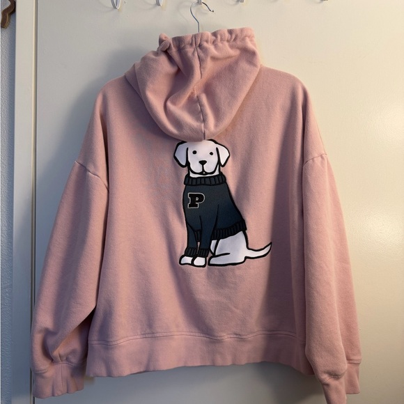 PINK Victoria's Secret Light Pink Fleece Hoodie - Picture 4 of 5